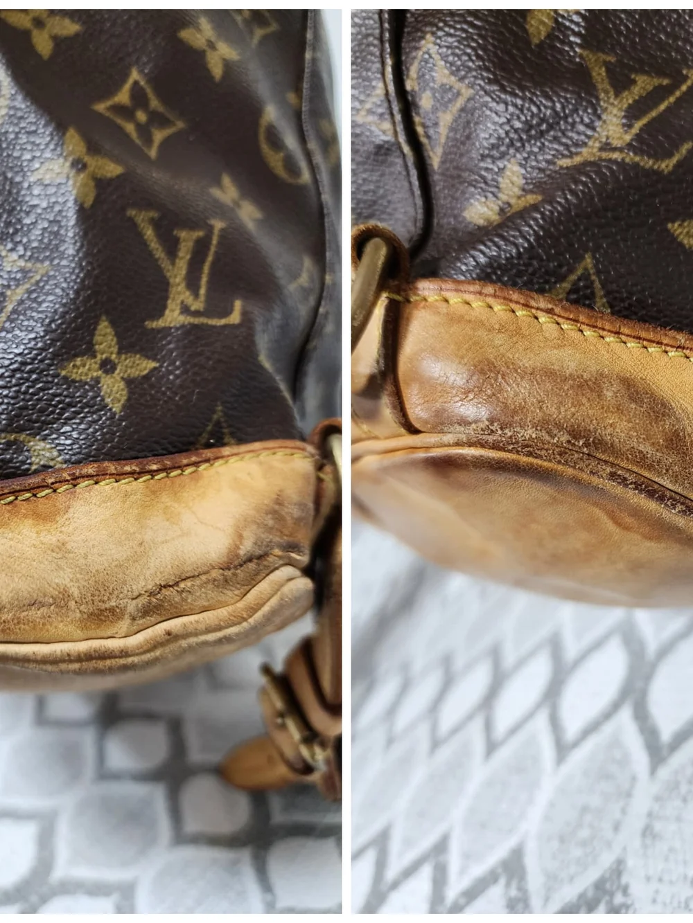 LOUIS VUITTON Monogram Montsouris GM Backpack Brown